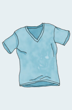 V-Neck T-Shirt - Blue